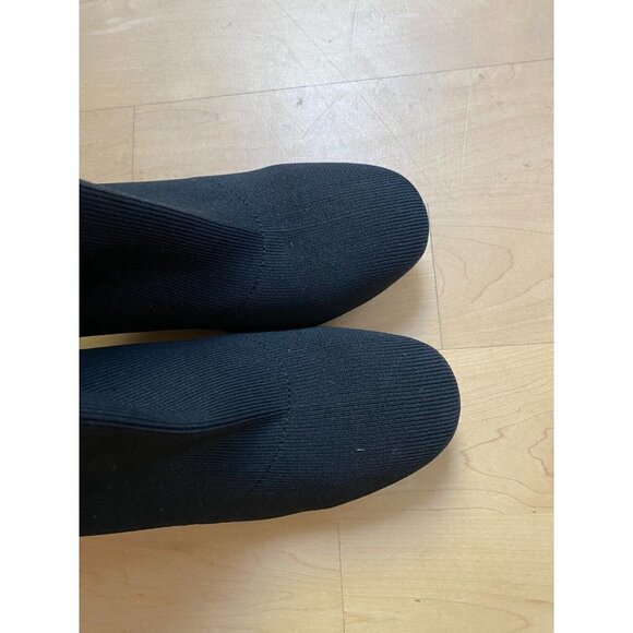 MIA "Erika" BNWT block heel knit sock ankle Boot Womens Size 10 black NEW - Picture 4 of 10